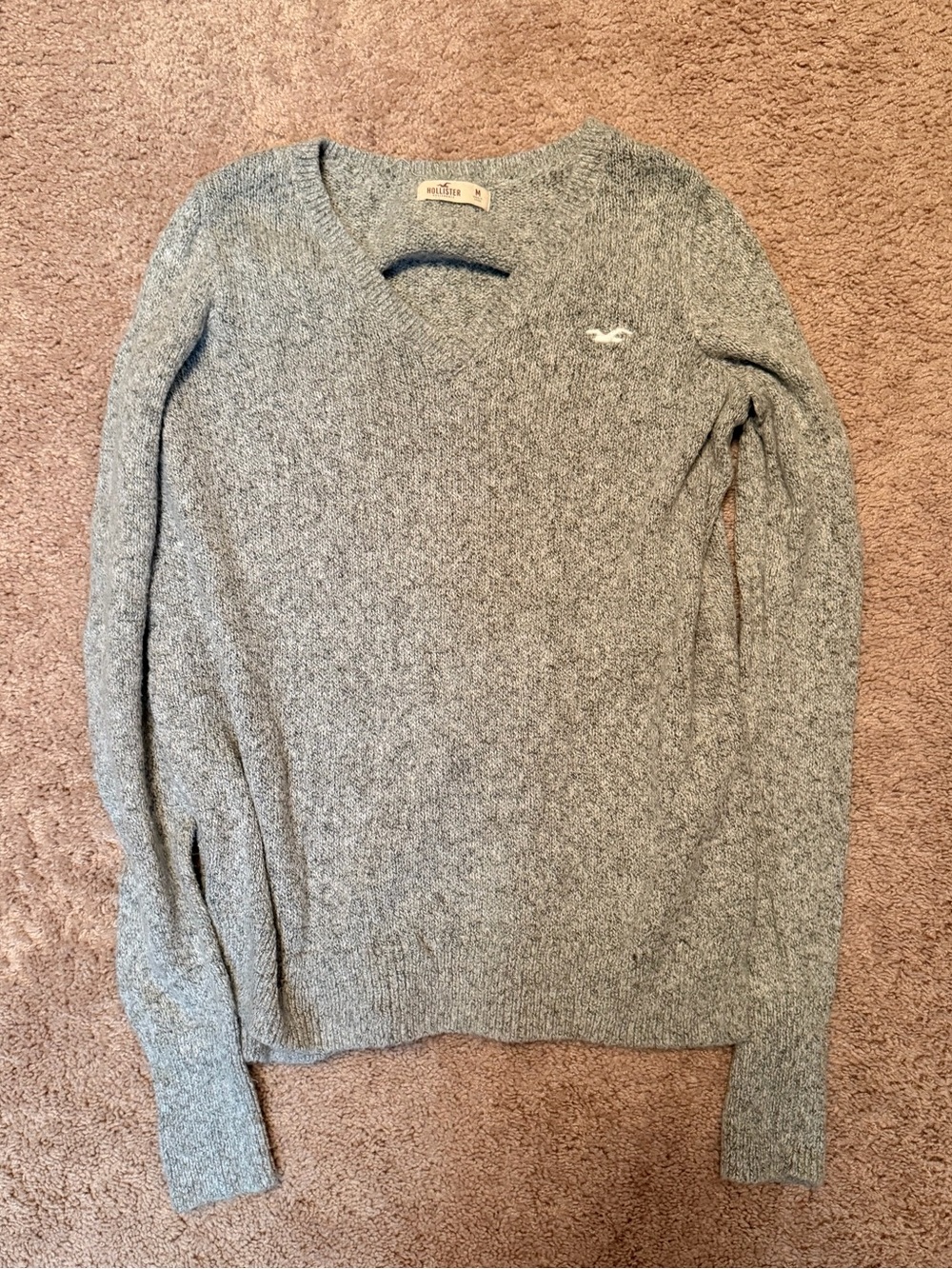 Hollister Gray V-Neck Sweater